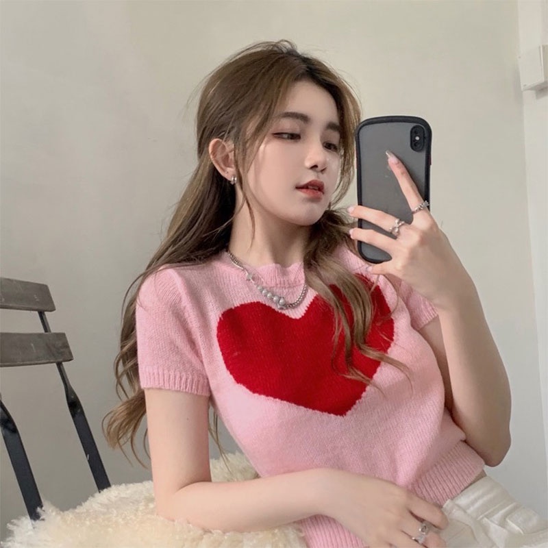 Áo Thun Tay Ngắn Phong Cách Hàn Quốc Thời Trang Mới Cho Nữ