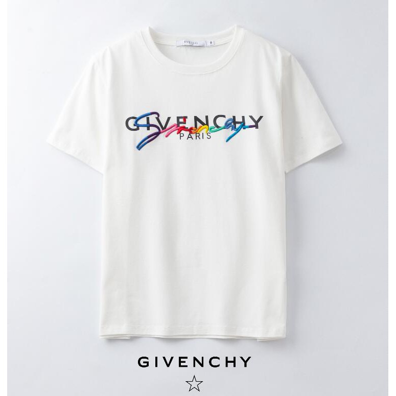 Áo Thun Cotton Ngắn Tay In Chữ Givenchy Thời Trang Cho Nam Và Nữ