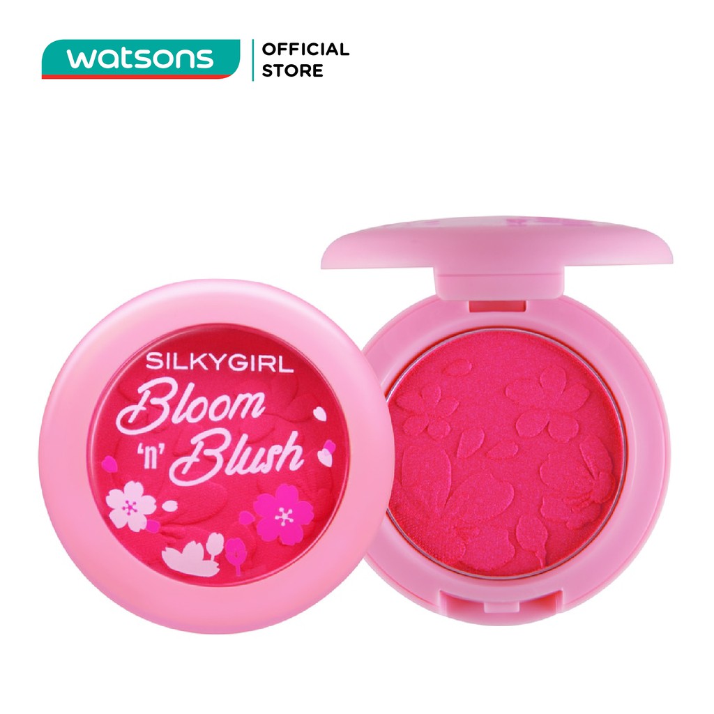 Phấn Má Hồng SILKYGIRL Bloom 'N' Blush 3g .#01 Pretty Pink Hồng Phớt