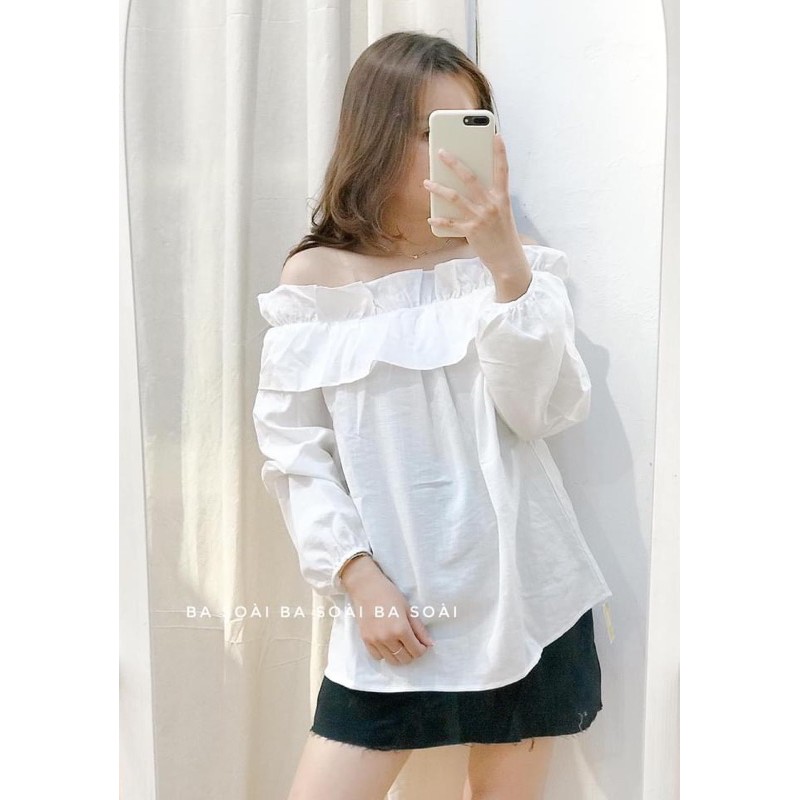 Set Áo - váy trễ vai chất đũi siêu xinh