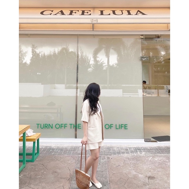 Set Áo blazer nữ ngắn tay + quần short thiết kế Ma Vie