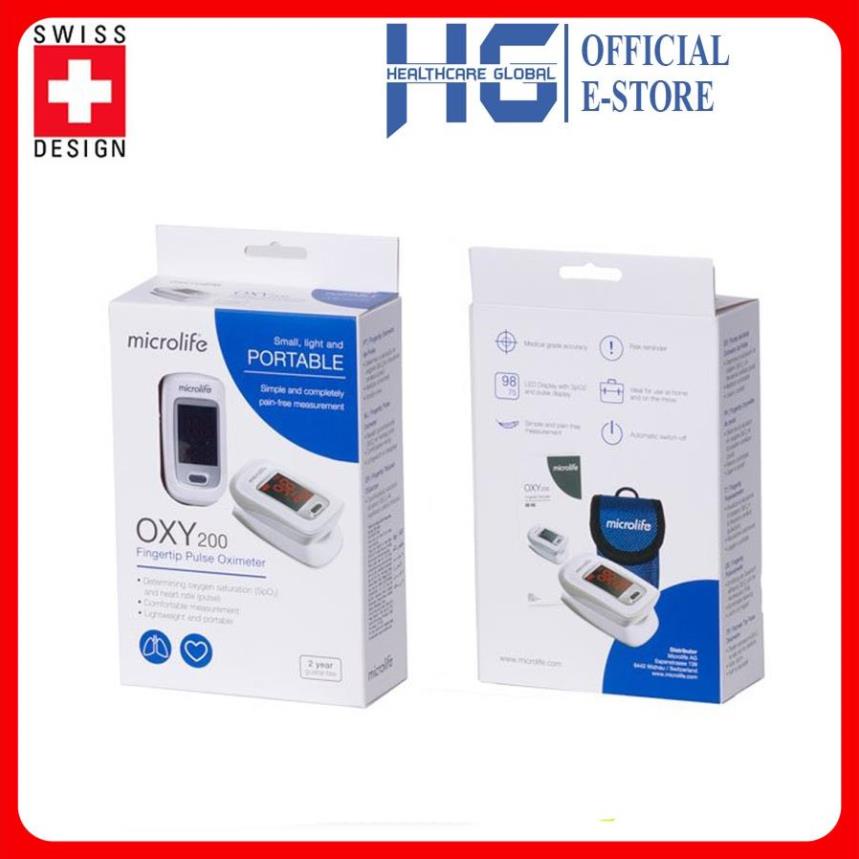 Máy Đo Nồng Độ Oxi Trong Máu Và Nhịp Tim Microlife OXY200 | Thương Hiệu Thụy Sỹ - Bảo Hành 24 Tháng
