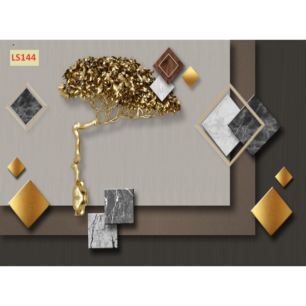 Phông Nền Livestream 3D 5D Họa Tiết Lam Sóng Hiện Đại Độc Đáo tông màu nâu trắng chủ đạo, thể hiện phong cách riêng