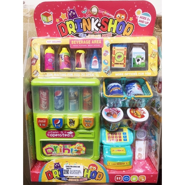 Đồ chơi máy bán nước tự động kèm máy tính tiền (18 chi tiết₫