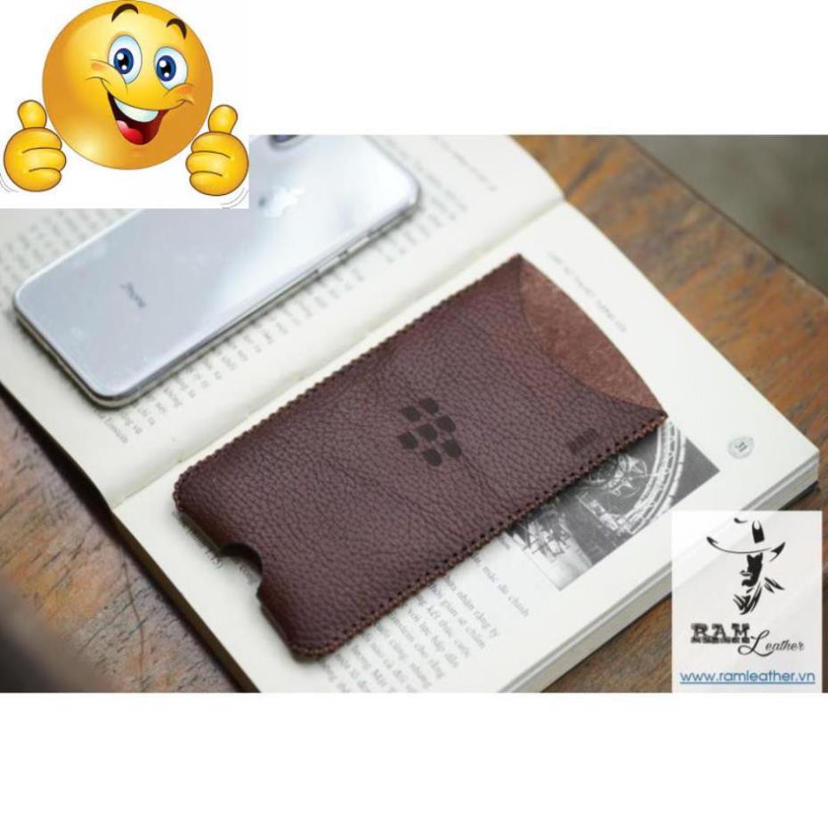 BAO DA BLACKBERRY DA BÒ VÂN HẠT KEY1 RAM H2 - HÀNG CHÍNH HÃNG RAM LEATHER .