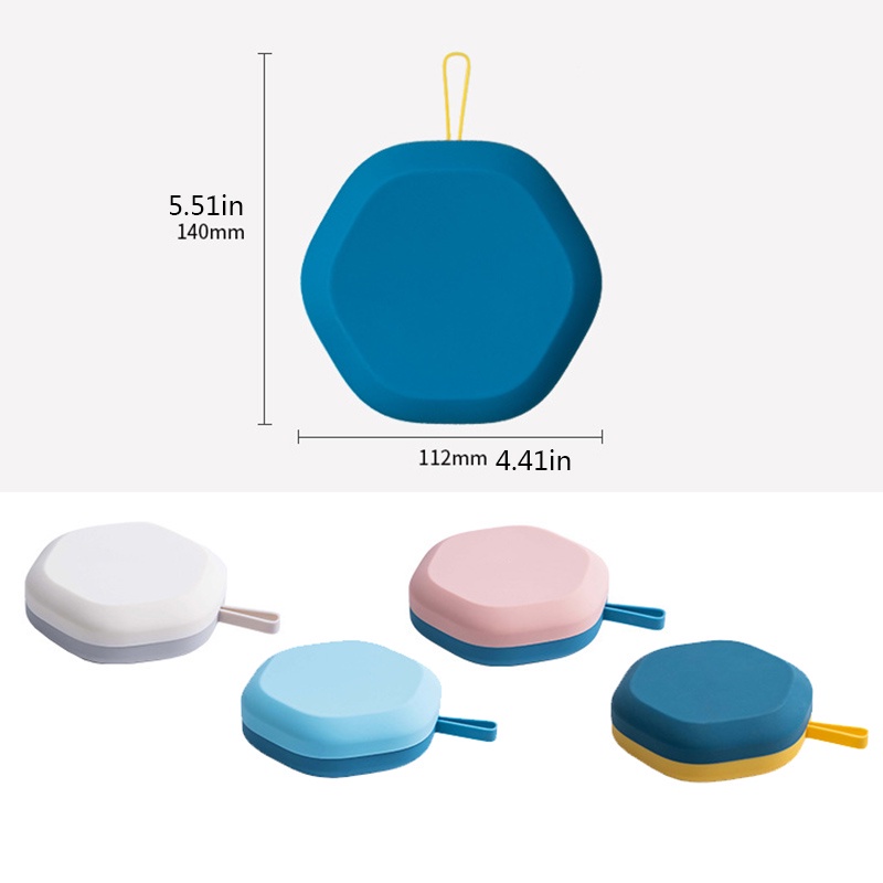 Khuôn Silicone làm đá viên hình lục giác có nắp DIY