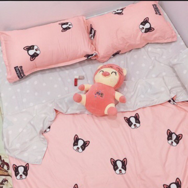 [FREE SHIP] Cotton poly - chó hồng