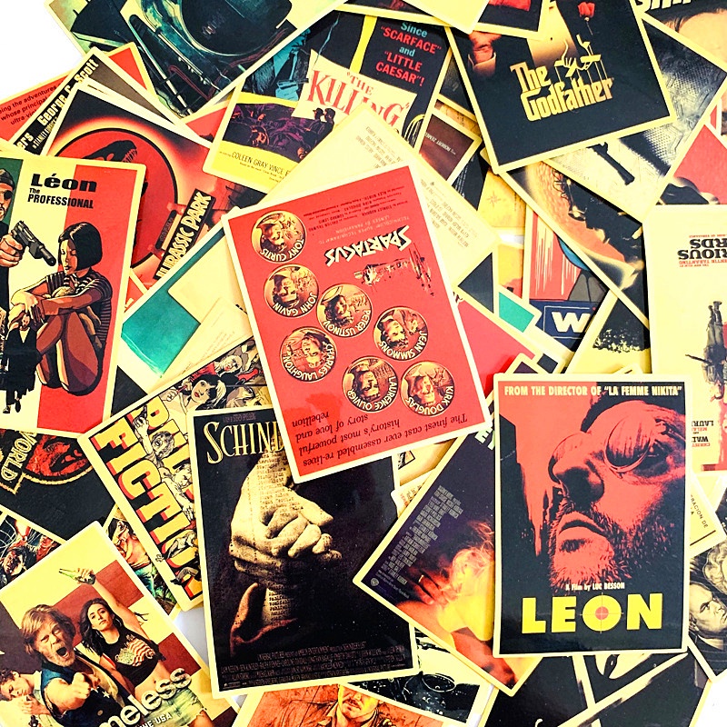 ❉ Classical Movie Retro Mini Poster Series 02 Stickers ❉ 54Pcs/Set Waterproof DIY Fashion Doodle Decal Stickers