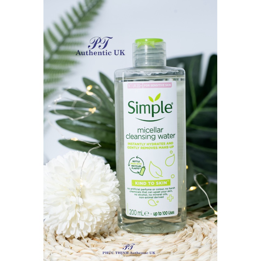 Nước Tẩy Trang Simple Micellar Cleansing Water 200ml