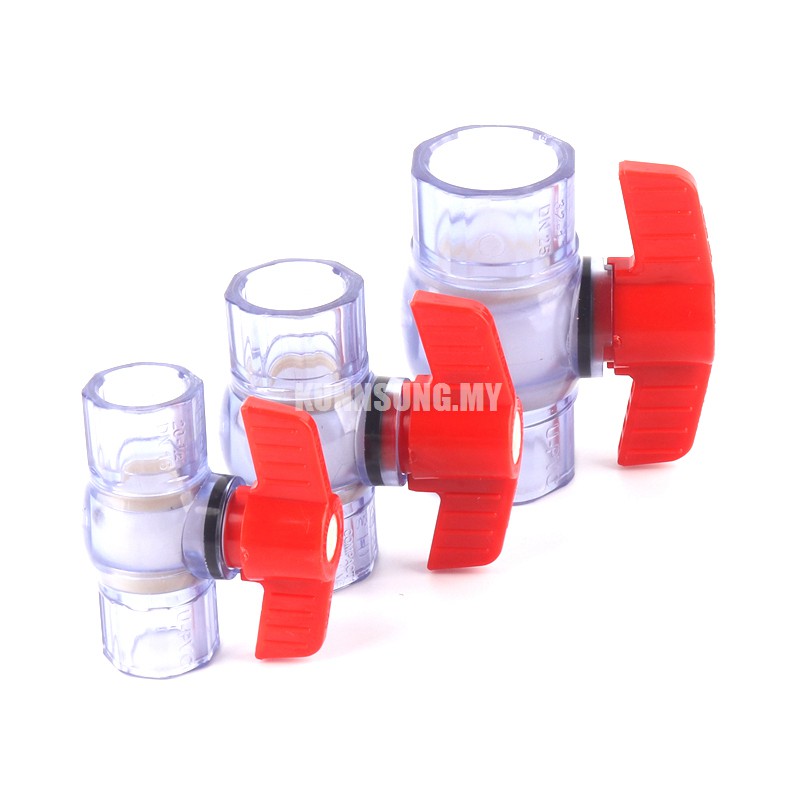 1 Van PVC Trong Suốt 20/25/32mm Cho Ống Nước Bể Cá