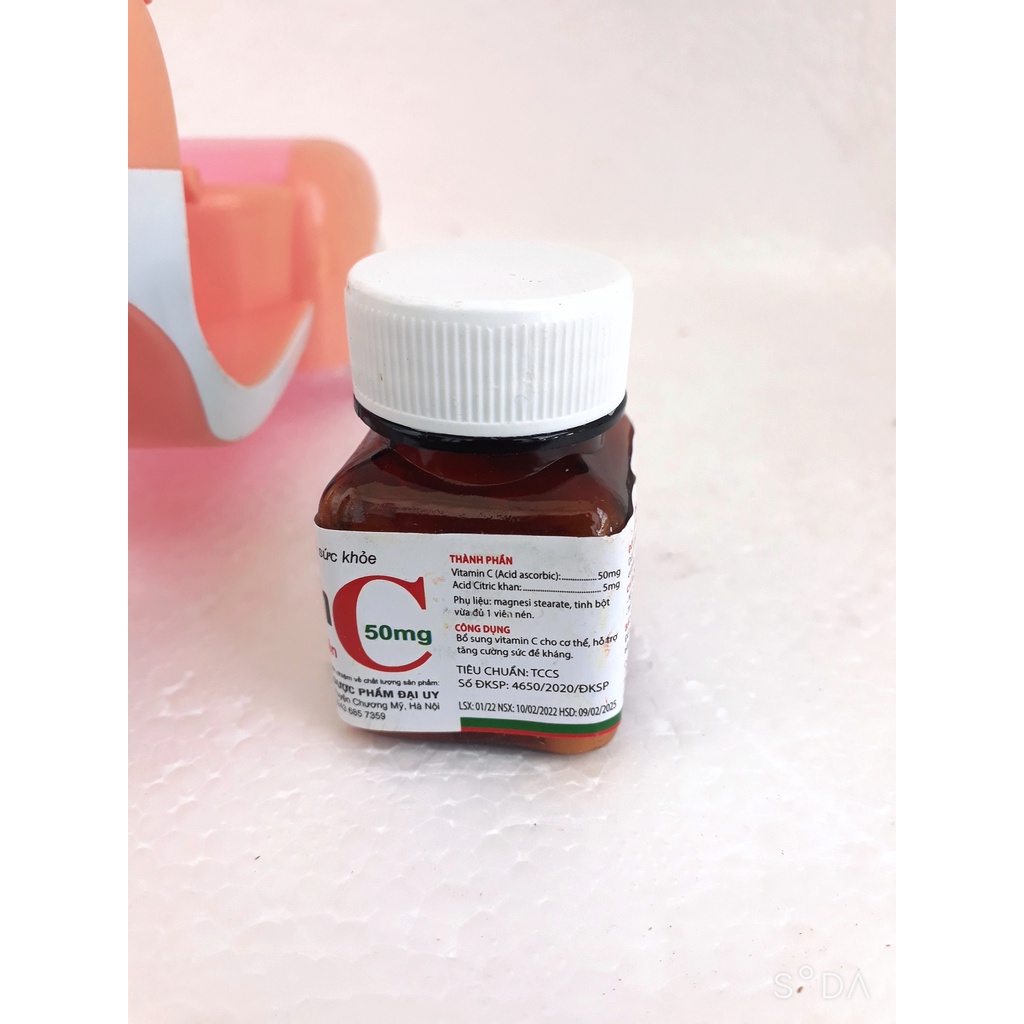 Vitamin C, giúp bổ sung Vitamin C cho cơ thể, hỗ trợ tăng cường sức đề kháng