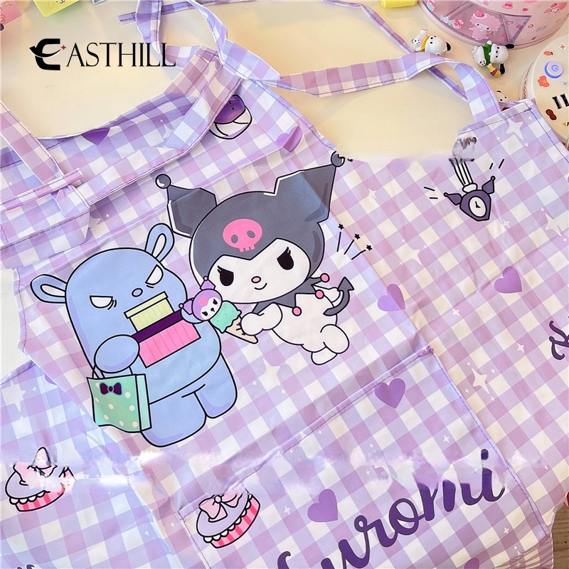 SANRIO Easthill Tạp Dề Đồ Chơi Anime Kuromi Pochacco Cinnamoroll Hai Dây Đáng Yêu Chống Bẩn Làm Quà Tặng Cho Bé Gái