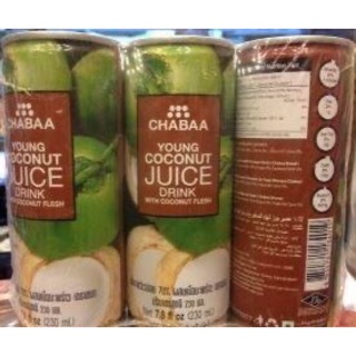 NƯỚC NGỌT CHABAA NƯỚC DỪA VÀ DÂU 24 LON  THÁI LAN