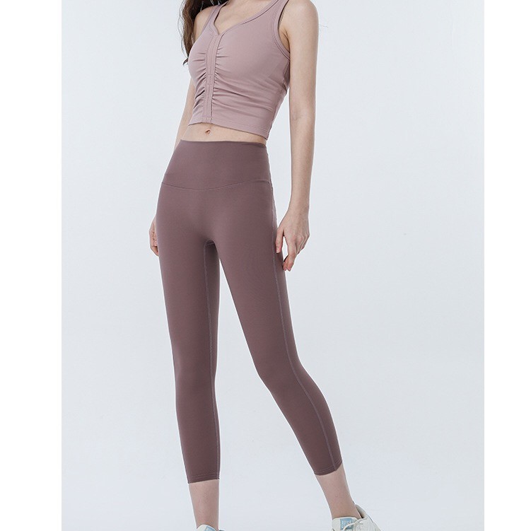 Quần 7/8 Tập Yoga Lưng Cao Nhiều Màu Sắc Tùy Chọn Thoải Mái