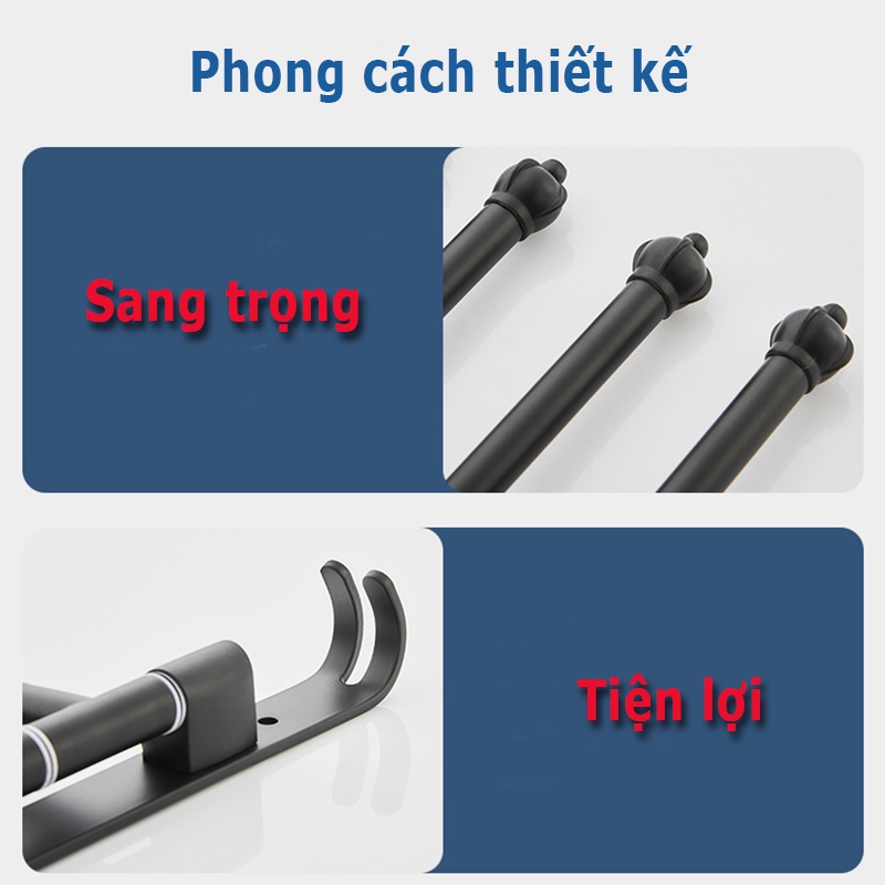 Giá treo khăn nhà tắm sơn tĩnh điện dán tường hàng cao cấp