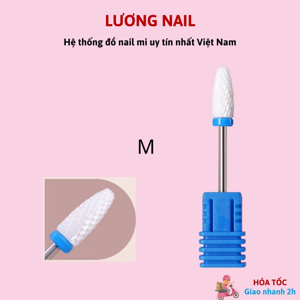 Đầu mài sứ nail đầu mài phá gel đầu mài mịn móng