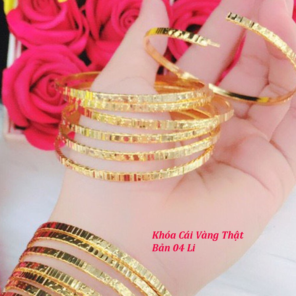 Bộ Vòng Xi Men gồm 07 chiếc Mẫu 171.20.11- Khóa Bấm Vàng Thật - Mang Đi Chơi Đi Tiệc Rất Sang