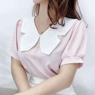 Áo sơ mi nữ phối cổ công sở ba màu HILA