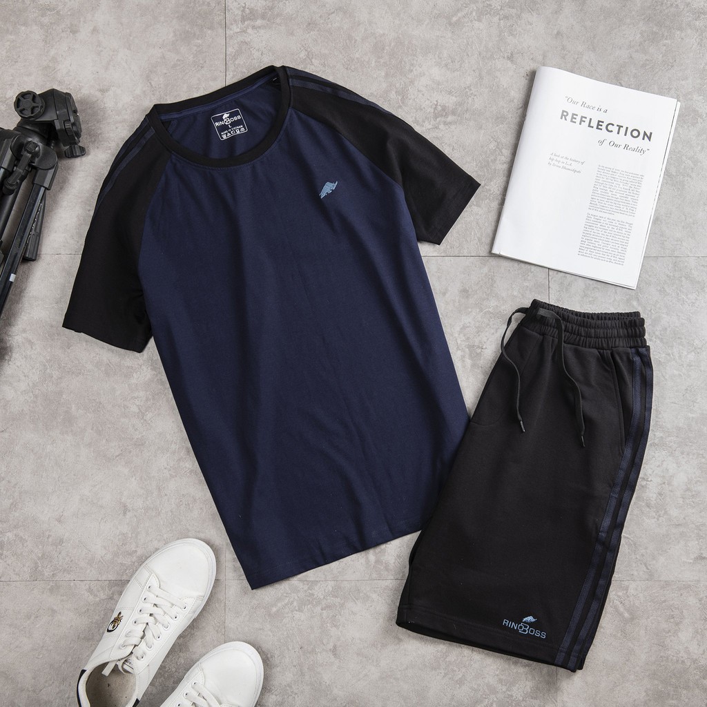 Bộ mặc nhà nam, bộ thể thao nam, bộ cộc tay nam, bộ đồ nam giáp lăng Rinboss  BOH01 | BigBuy360 - bigbuy360.vn