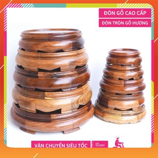 Đế gỗ hương thờ tự, Kỷ tròn gỗ kê tượng thờ cao cấp - Nhiều cỡ