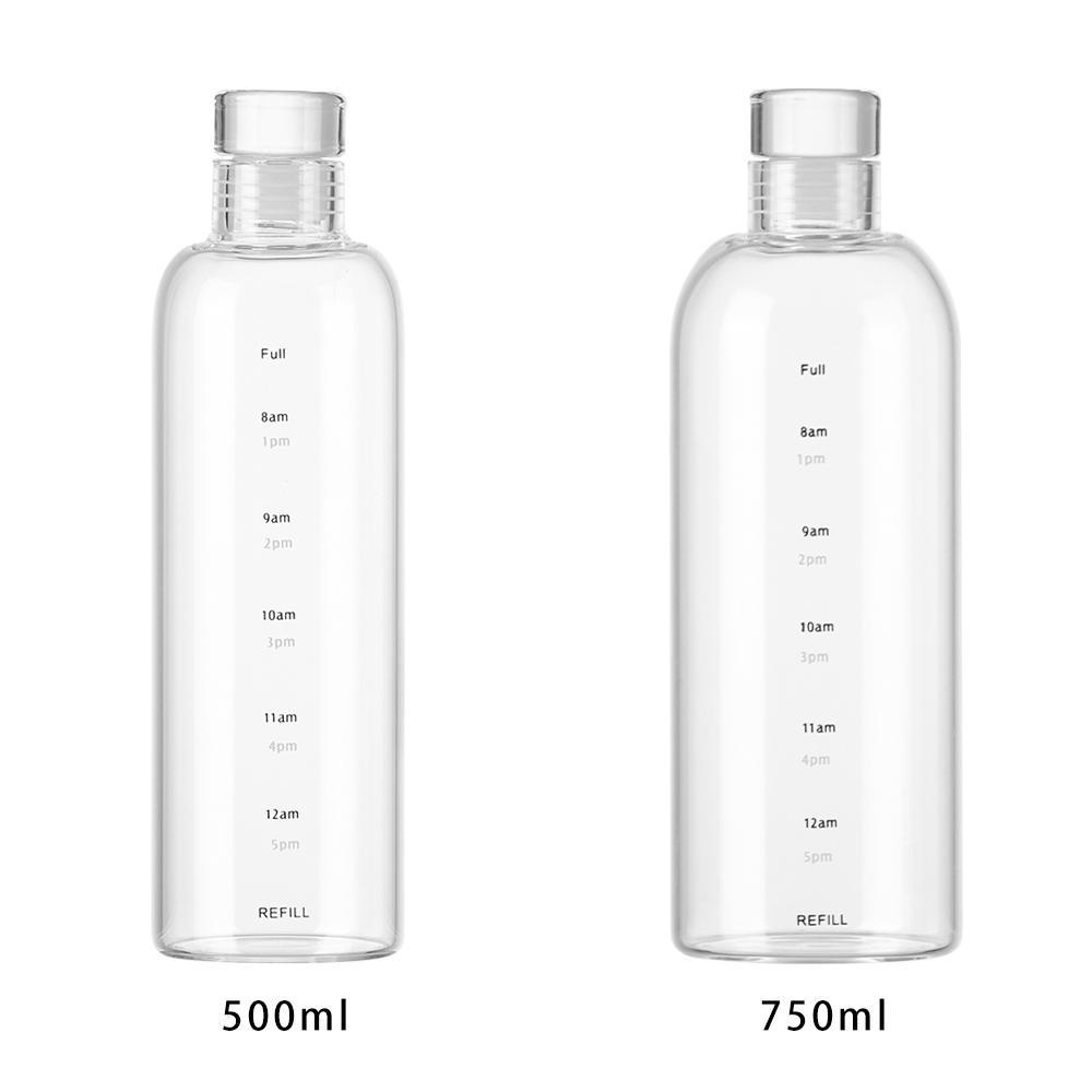 Bình Nước Thủy Tinh Trong Suốt Dung Tích 500ML / 750ML