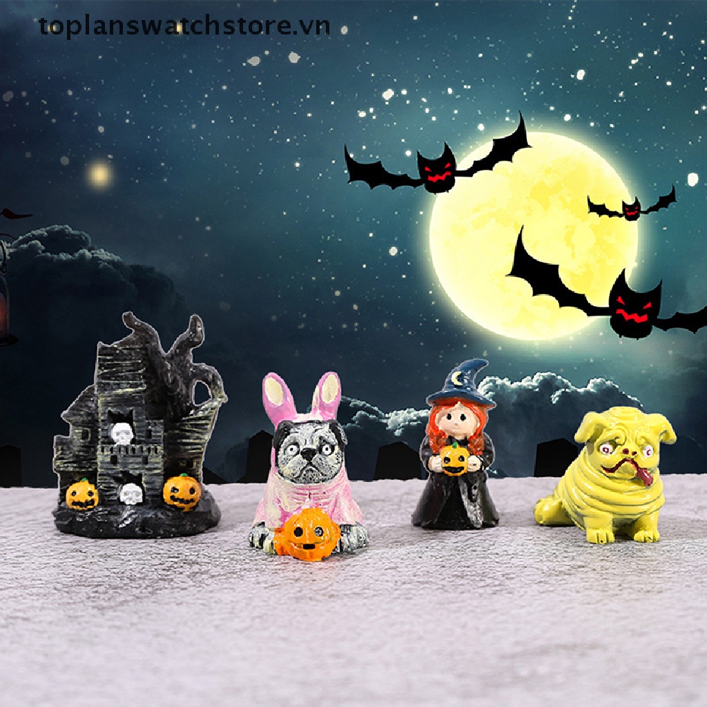 Mô Hình Nhà Búp Bê Mini Bằng Nhựa Resin Trang Trí Halloween