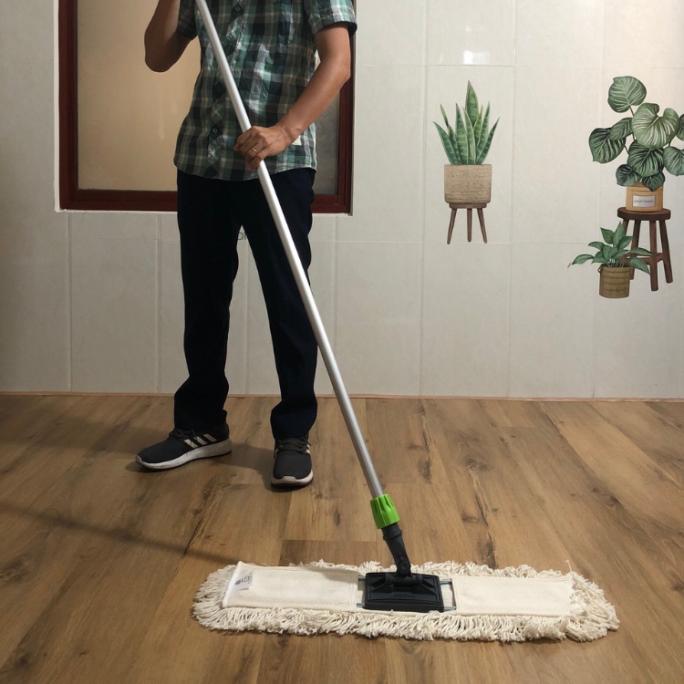 Cây lau sàn công nghiệp 60cm xoay 360 độ thông minh, dust mop 60cm, 100cm Ipc Italy