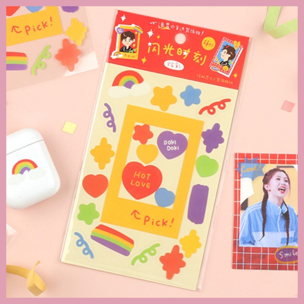 SET STICKER ULZZANG KHUNG ẢNH TRANG TRÍ