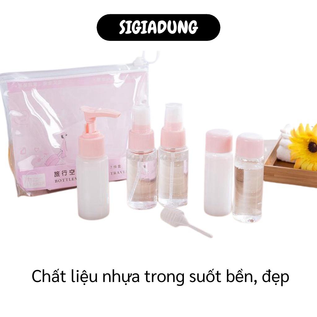 [SGD] Bộ Chiết Mỹ Phẩm - Combo 5 Chai Nhựa Chiết Nước Rửa Tay, Dầu Gội, Sữa Tắm Du Lịch 4002