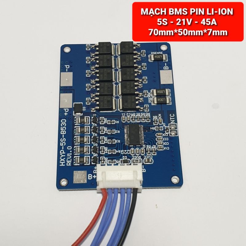 achun.vn - MẠCH BẢO VỆ 5S - 21V  XẢ 45A - CÂN BẰNG 56MA CHO PIN HỆ 3.7V