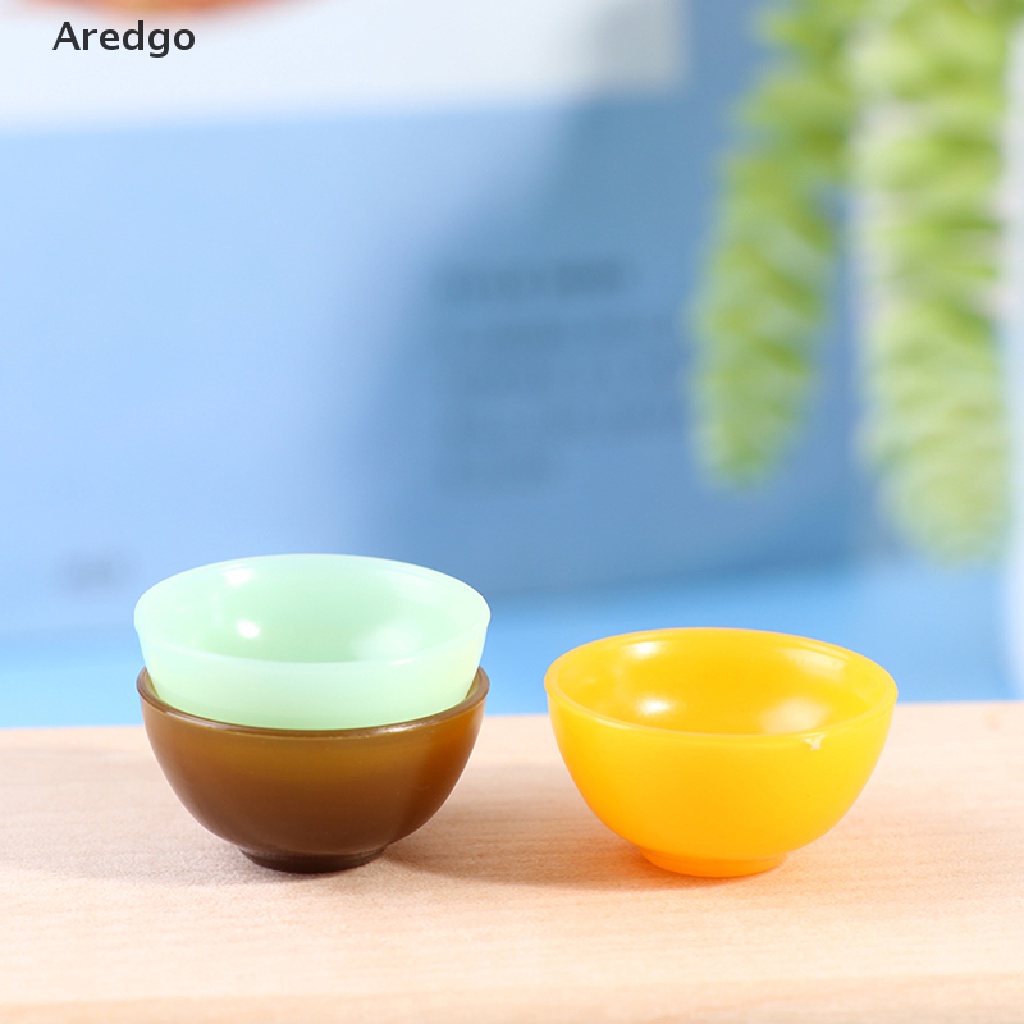Set 5 bát tròn tỉ lệ 1:12 trang trí nhà búp bê