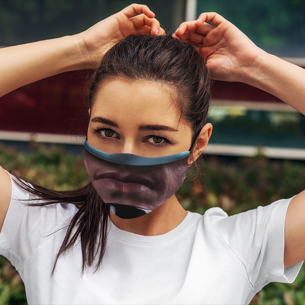 khẩu trang vải cá tính Mặt Người_1329 CARTWELL dây đeo mềm, đeo thoải mái, không đau tai, dễ thở, thoáng khí