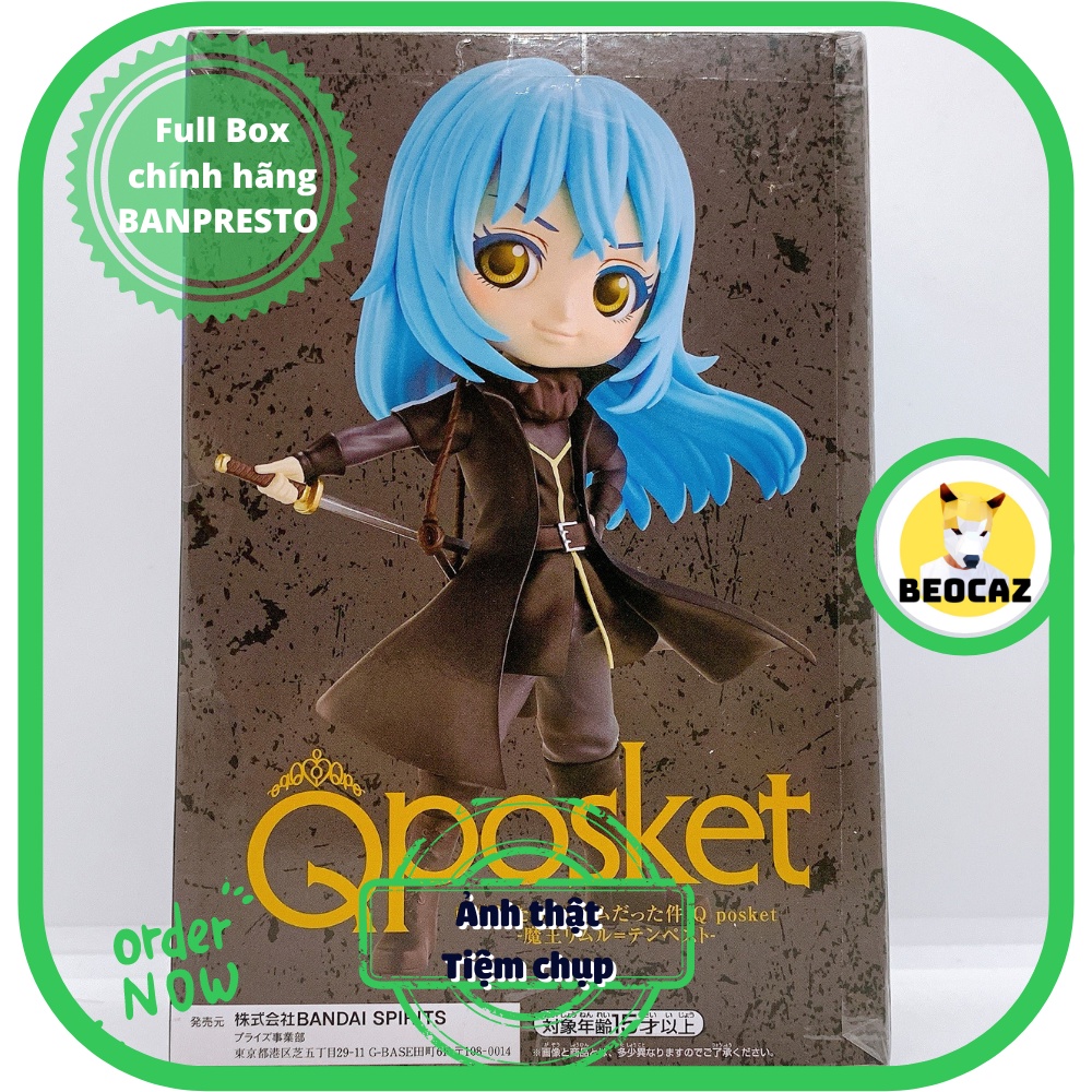 Mô hình Q Posket Rimuru Tempest Chuyển sinh thành Slime Full Box Chính Hãng Banpresto Tensura Đồ chơi Beocaz