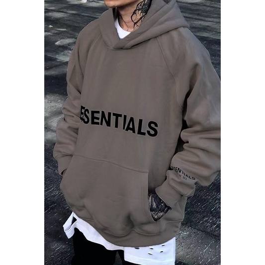 Áo Nỉ Hoodie Essentials In, Áo Nỉ Bông Unisex Nam Nữ