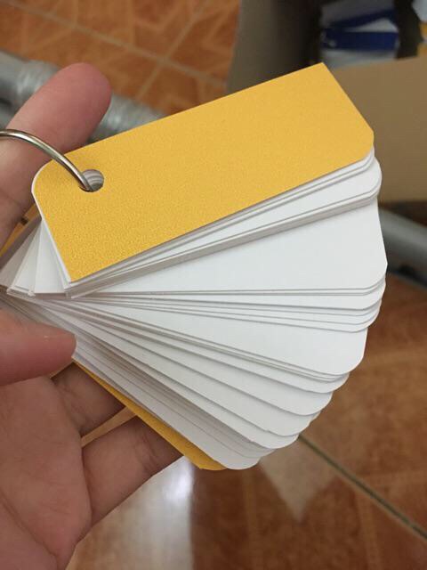 Combo flashcard đục lỗ kèm khoen A7 10x7cm