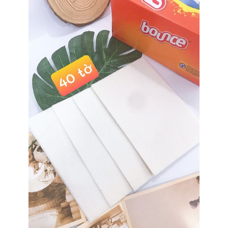 Combo 20 tờ giấy Bounce dùng trong sấy, ướp thơm quần áo xuất xứ Mỹ