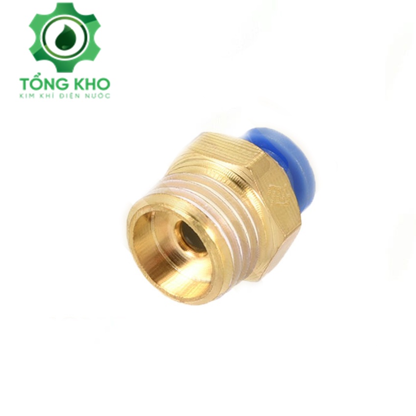 Ren ngoài nối nhanh một đầu cắm nối ống mềm nhựa PU hơi khí nước phun sương nối thẳng RN - Tổng kho kim khí điện nước