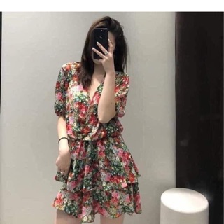 Váy hoa zara auth sale