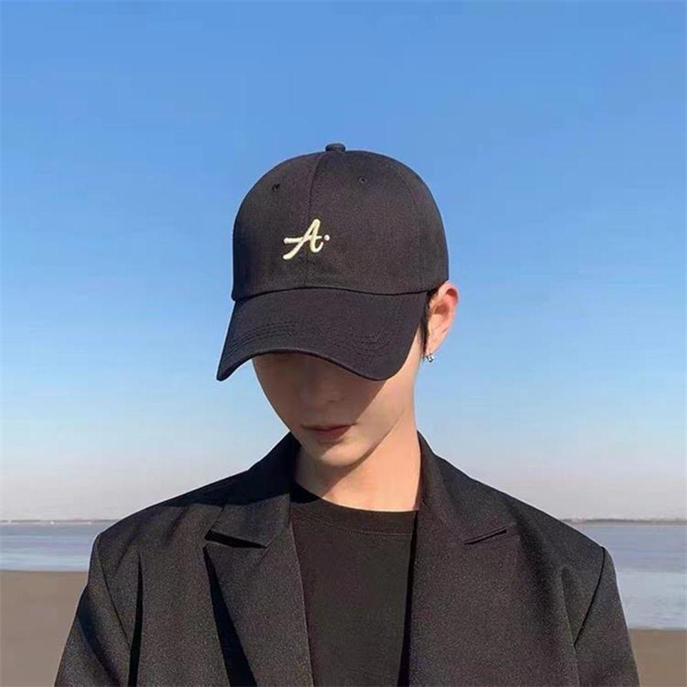 Mũ Lưỡi Trai Vải Cotton In Chữ A Phong Cách Hip Hop Hàn Quốc Thời Trang Cho Nữ