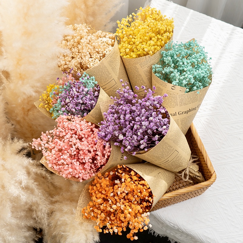 BÓ HOA KHÔ MINI MIX PHỤ KIỆN TRANG TRÍ HỘP BÁNH KEM, HỘP QUÀ, QUÀ TẶNG