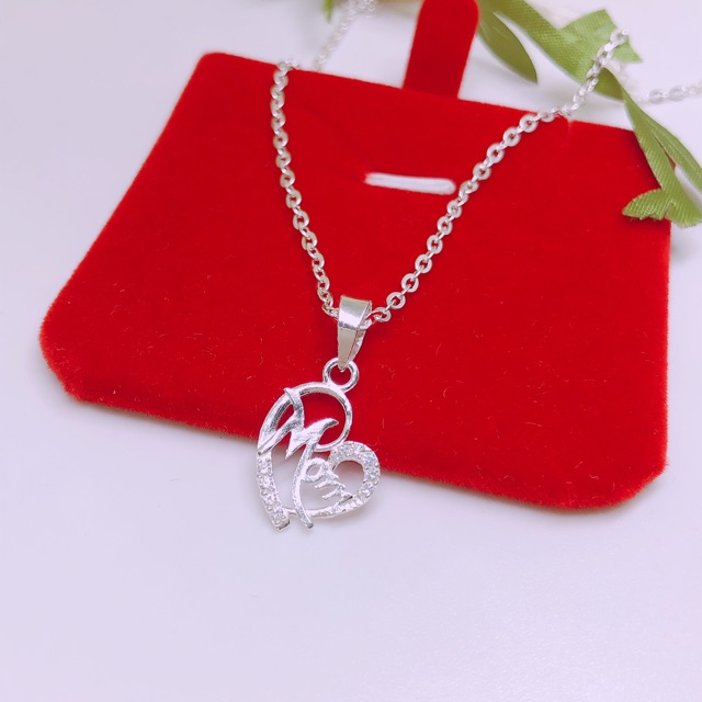 DÂY CHUYỀN NỮ BẠC TA MẶT TIM MOM
