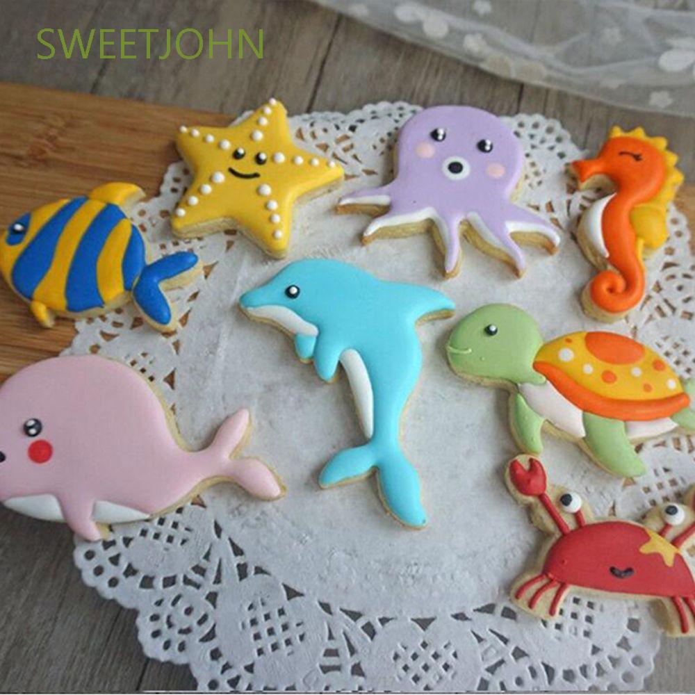 Set 8 Khuôn Cắt Bánh Quy Tạo Hình Động Vật Biển Dễ Thương