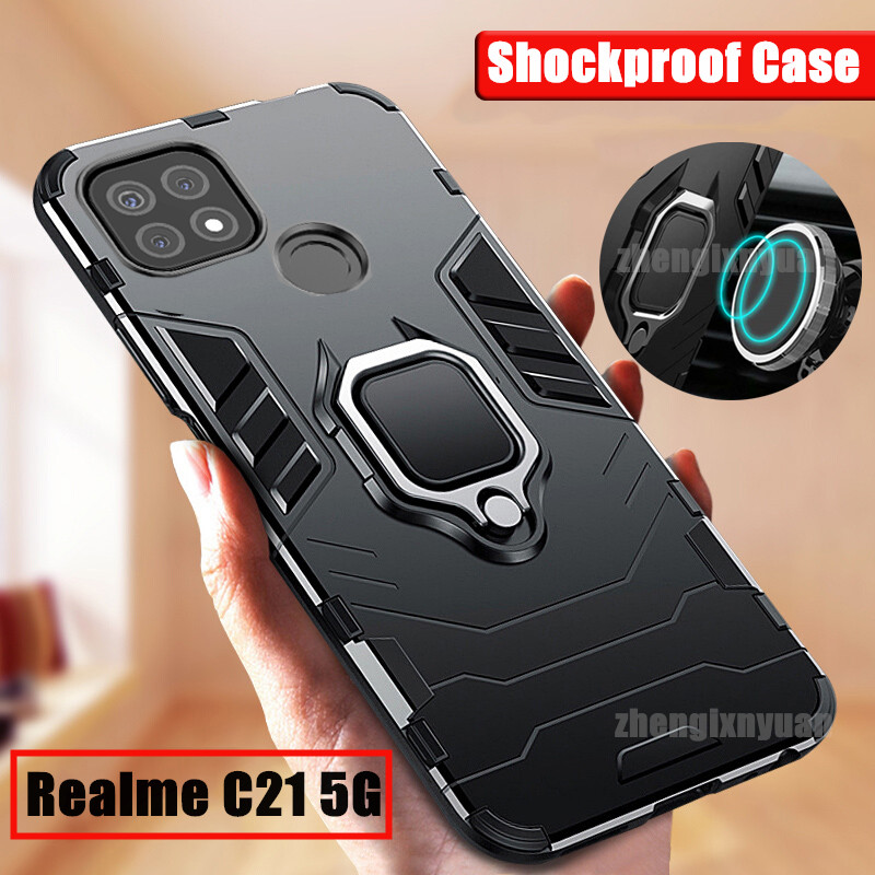 Ốp Lưng Điện Thoại Thời Trang Chống Sốc Có Nhẫn Giữ Độc Đáo Cho Realme C21 Realmec21 5g | BigBuy360 - bigbuy360.vn