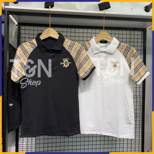 Áo thun tay ngắn cổ bẻ - Áo thun Polo Nam logo BBR thêu cao cấp - có bigsize từ 35-90kg