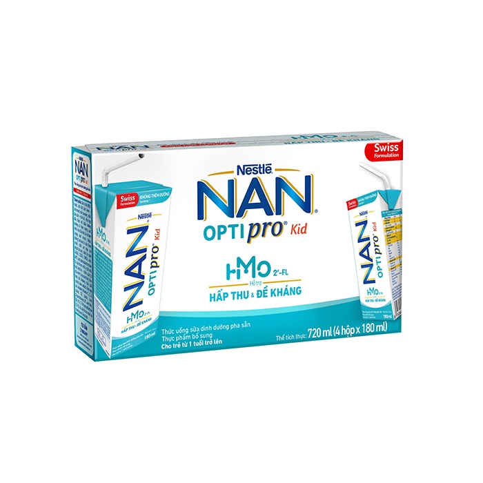 Thùng 24 Hộp Sữa Dinh Dưỡng Pha Sẵn NESTLE NAN OPTIPRO Kid 180ml