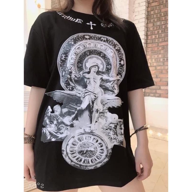 Áo thun tay lỡ tượng tròn đông hô BIGOMALL - Áo phông nam nữ unisex form rộng 65kg