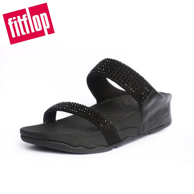 Fitflop Dép Sandal Đế Mềm Chống Trượt Đính Đá Thời Trang Đi Biển Cho Nữ