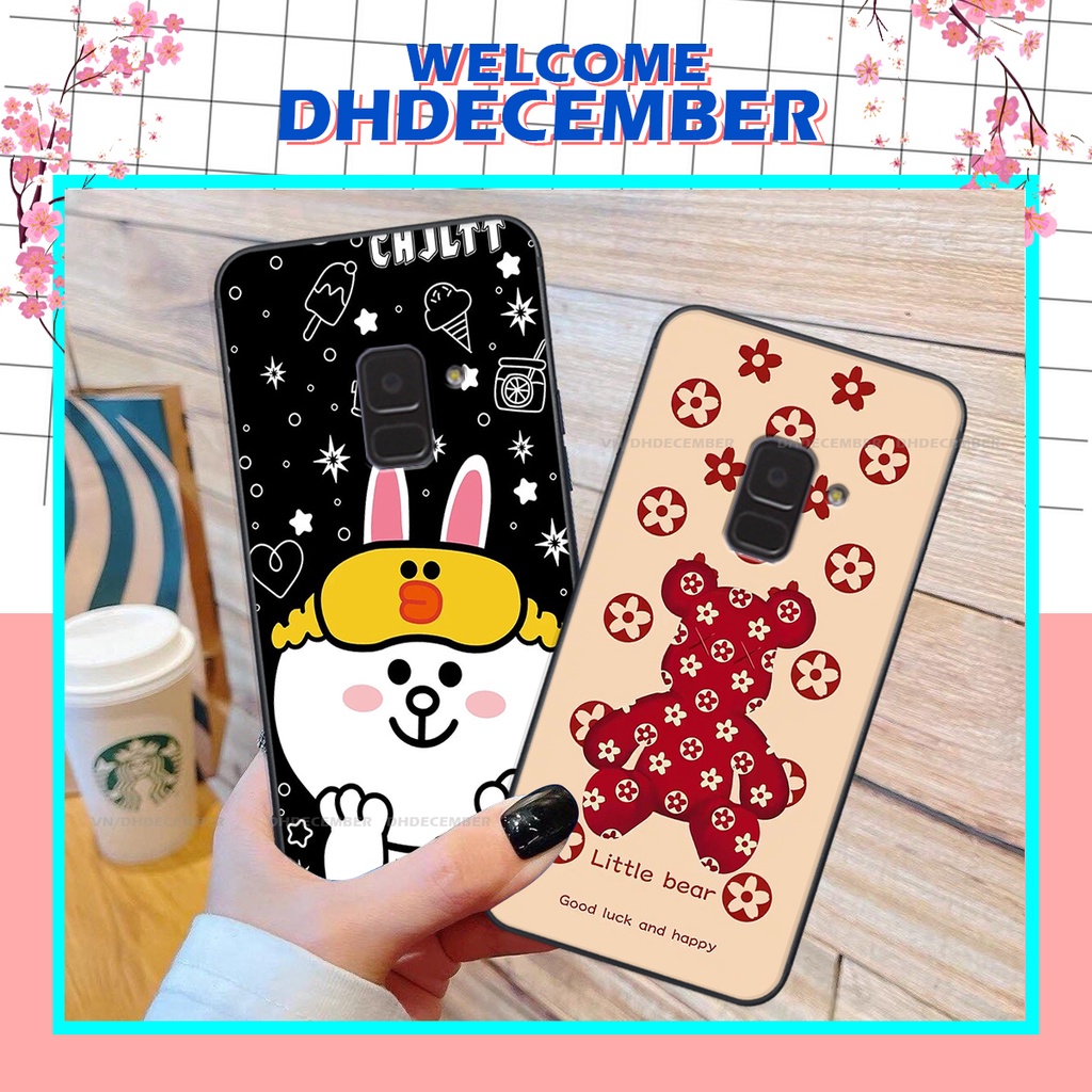 Ốp lưng Samsung Galaxy A5 2018 / A6 2018 / A8 2018 / A8 PLUS in hình gấu K@ws, gấu nâu, dor@emon RẺ- ĐẸP- BỀN