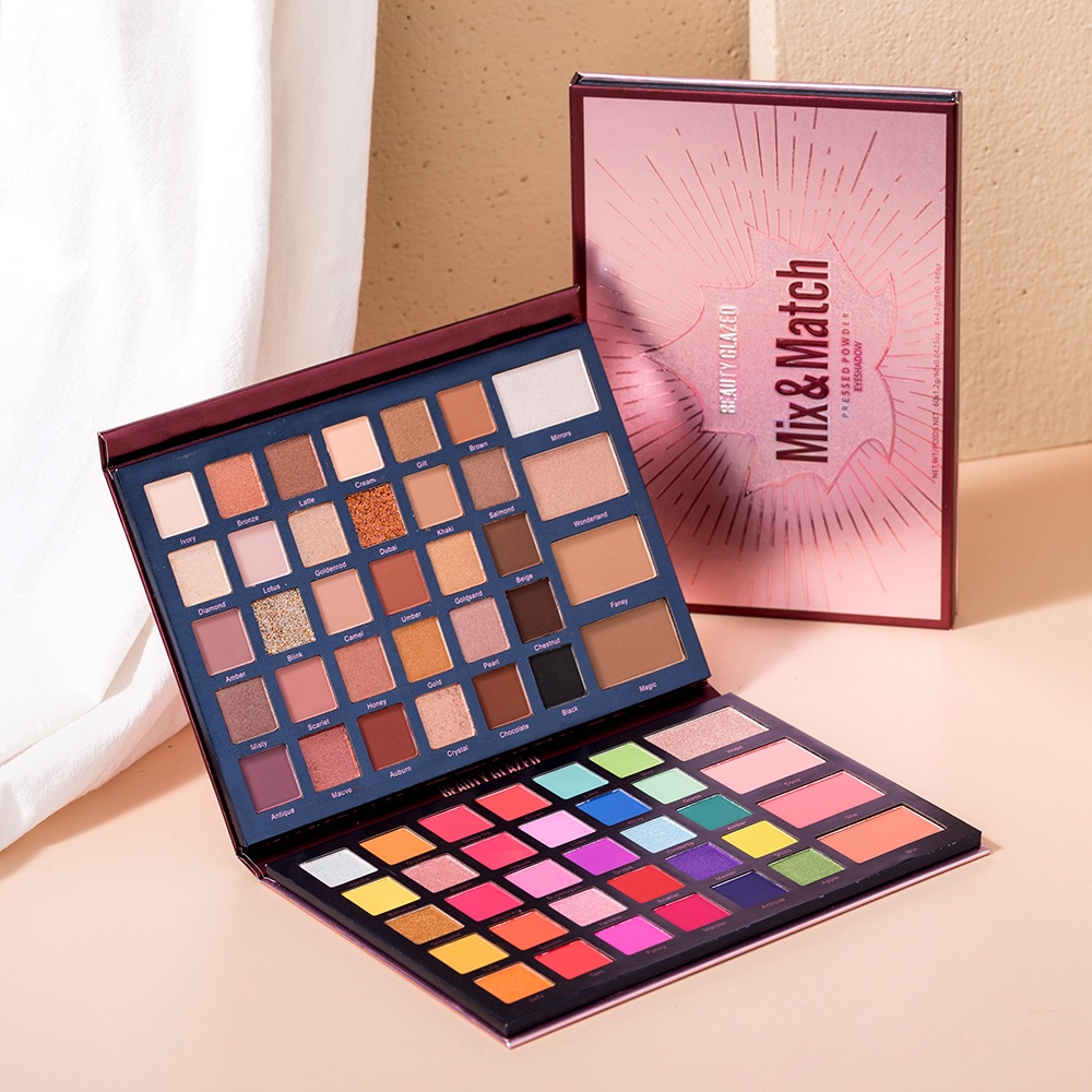 Bảng Phấn Mắt BEAUTY GLAZED 68 Màu Lấp Lánh Chống Thấm Nước Trang Điểm Đa Năng