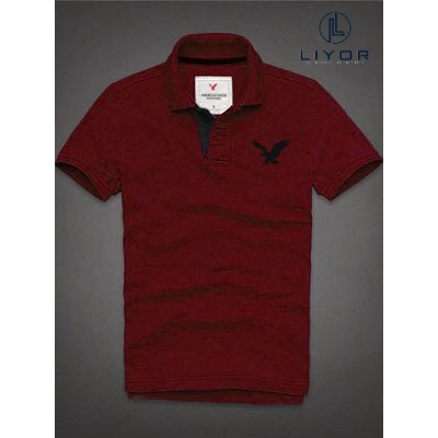 Áo thun nam có cổ thêu hình chim ưng phù hợp với dáng người dưới 85kg (nhiều màu) - Liyor - ACB4001